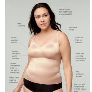 Ruby Ribbon Sheer Full Support Cami Size 34 pale